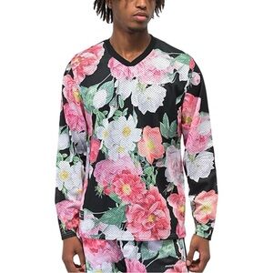 NEW Primitive Eden Black & Floral Hockey Jersey